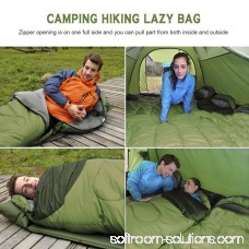 Comfortable Sleeping Bag for Camping Super Warm Large Single Sleeping Bag for Adult 30 Degree Waterproof Hiking Lazy Bag Sleeping Bag for Cold Weather,Green 569954166